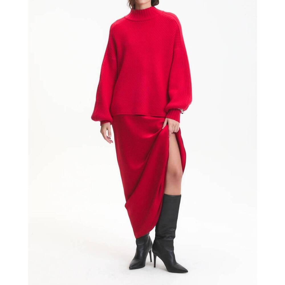 NEW DELUC nelson turtleneck sweater in red